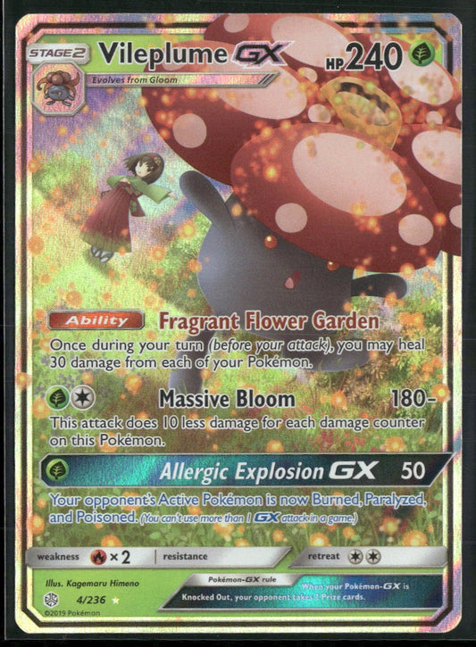 SM - Cosmic Eclipse Vileplume GX #4/236