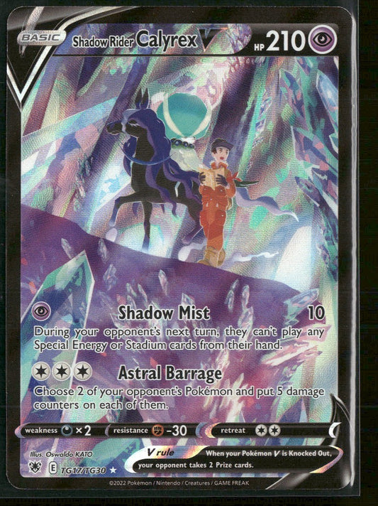 SWSH10: Astral Radiance Trainer Gallery Shadow Rider Calyrex V #TG17/TG30