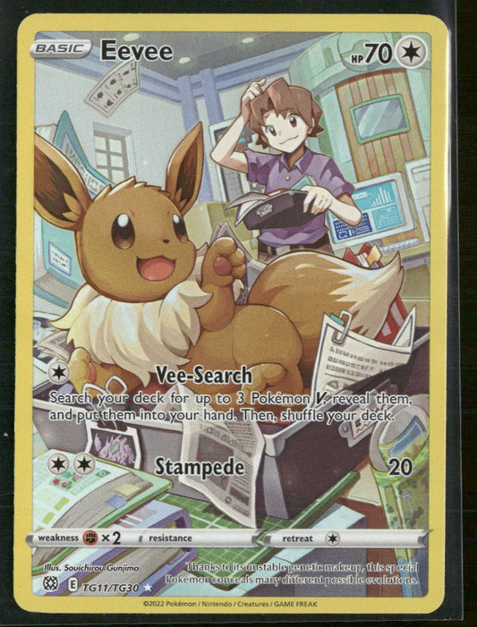 SWSH09: Brilliant Stars Trainer Gallery Eevee #TG11/TG30
