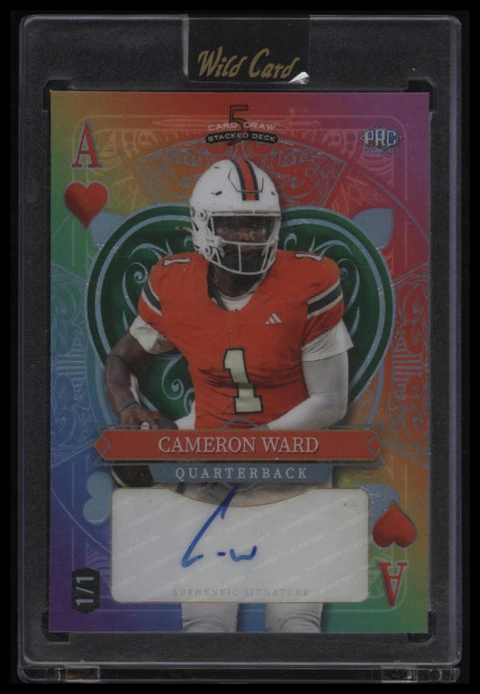 2024 Wild Card Draw 5 Rainbow Ace 1/1 Cameron Ward #SDHH-CWA Encased