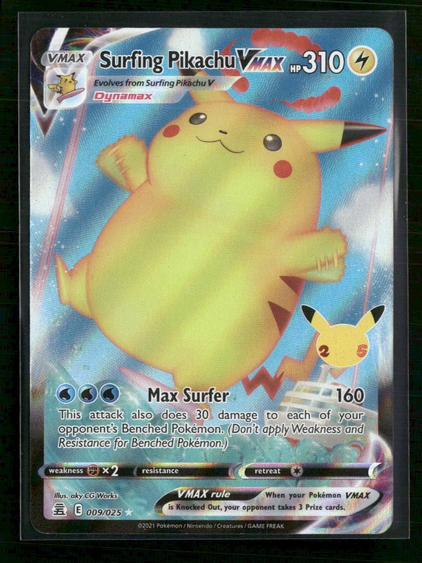 Celebrations Surfing Pikachu VMAX #009/025