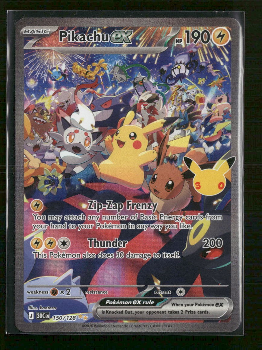 ME: 30th Celebration Pikachu ex #150/128