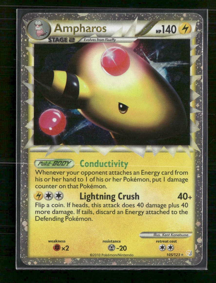 HeartGold SoulSilver Ampharos (Prime) #105/123 Damaged