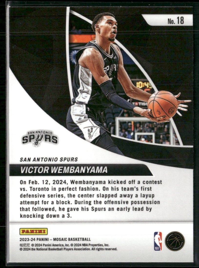 2023-24 Panini Mosaic Elevate Victor Wembanyama #18