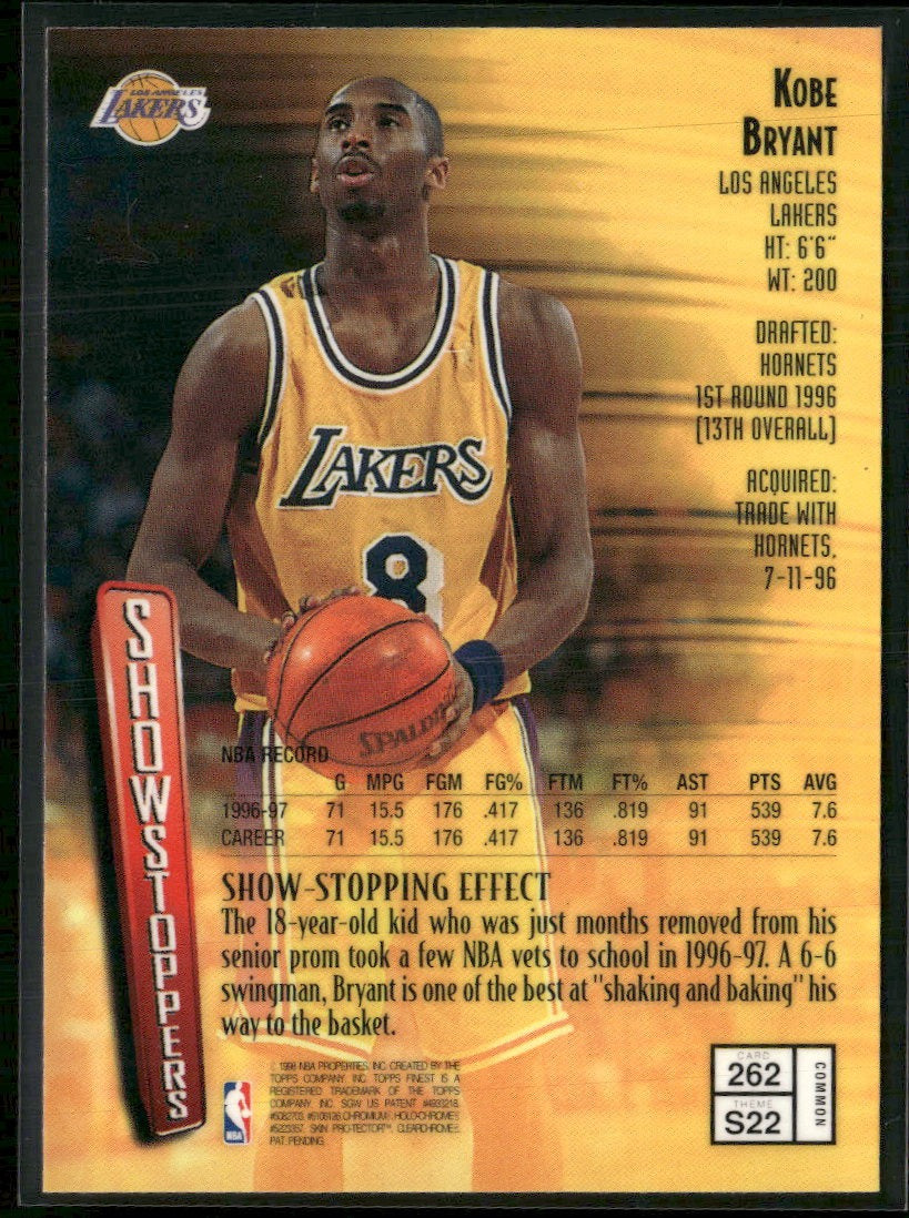 1997-98 Finest Kobe Bryant #262