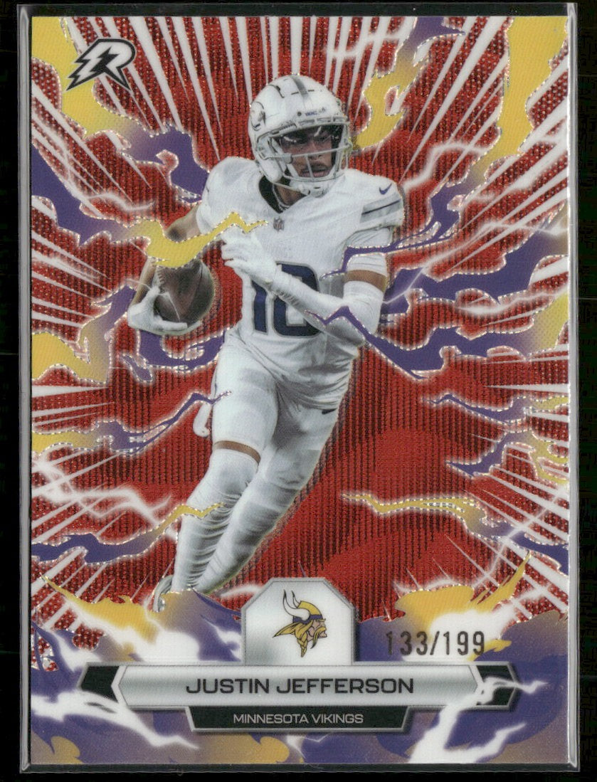2025 Topps Resurgence Crimson Surge Refractor Justin Jefferson #/199 #65