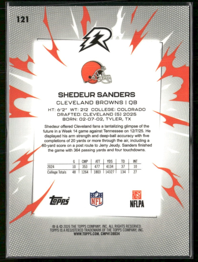 2025 Topps Resurgence Black/White Surge Refractor Shedeur Sanders RC #/399 #121