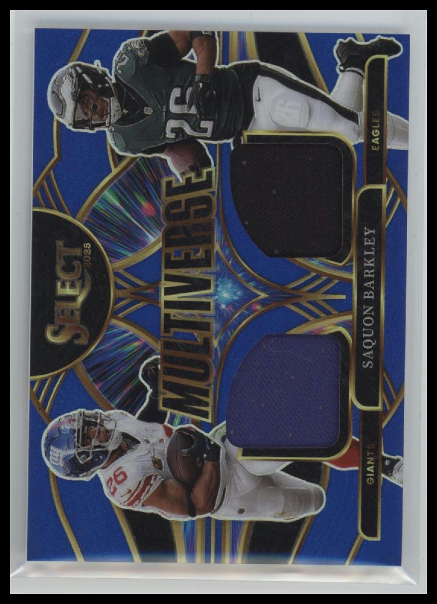 2025 Panini Select Multiverse Jerseys Blue Prizm Saquon Barkley #MVJ-SBY