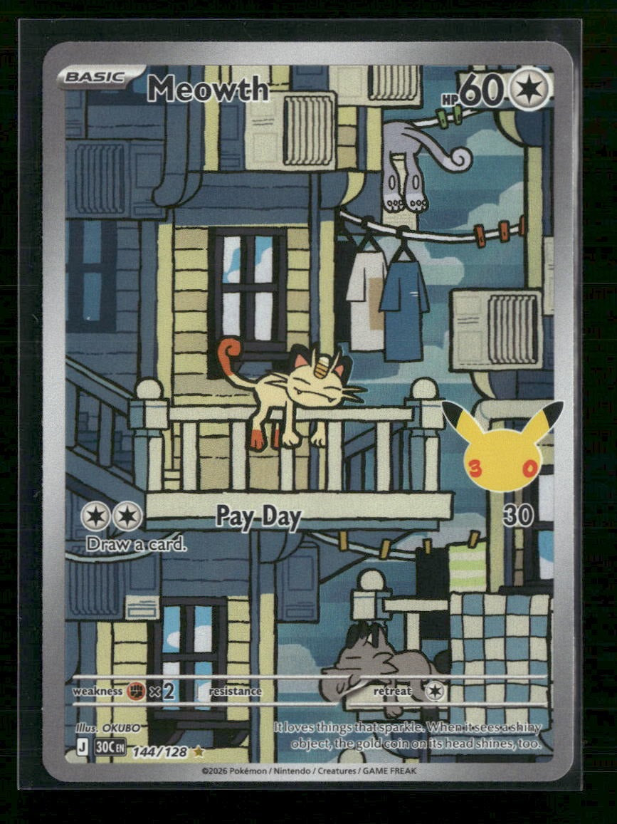 ME: 30th Celebration Meowth #144/128