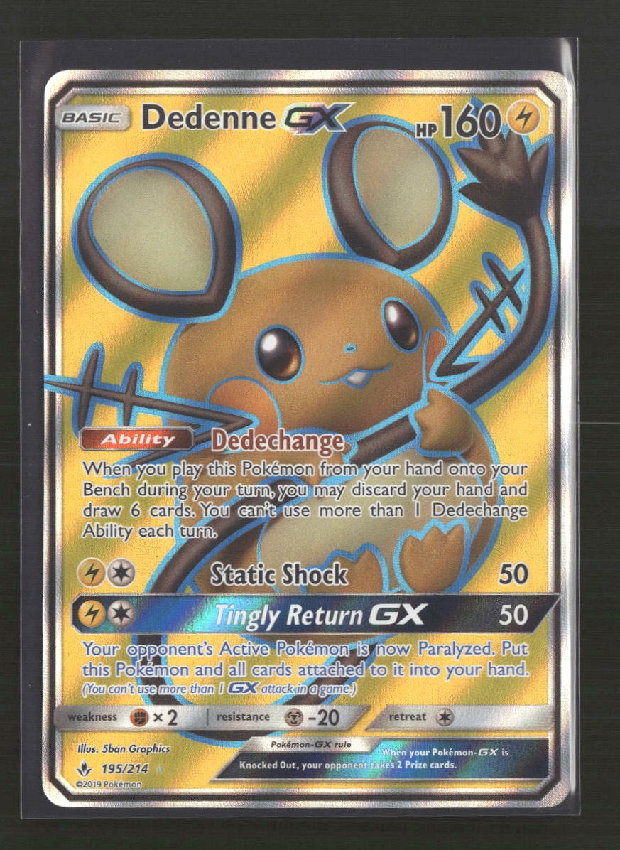 SM - Unbroken Bonds Dedenne GX (Full Art) #195/214