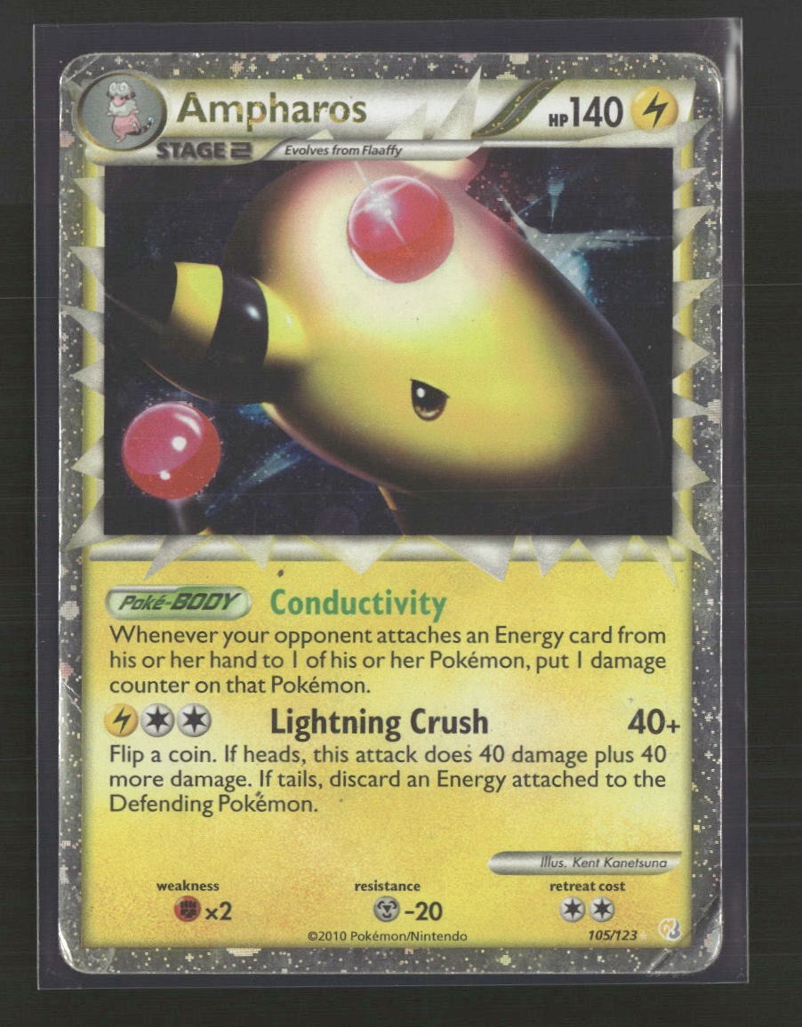 HeartGold SoulSilver Ampharos (Prime) #105/123 Damaged