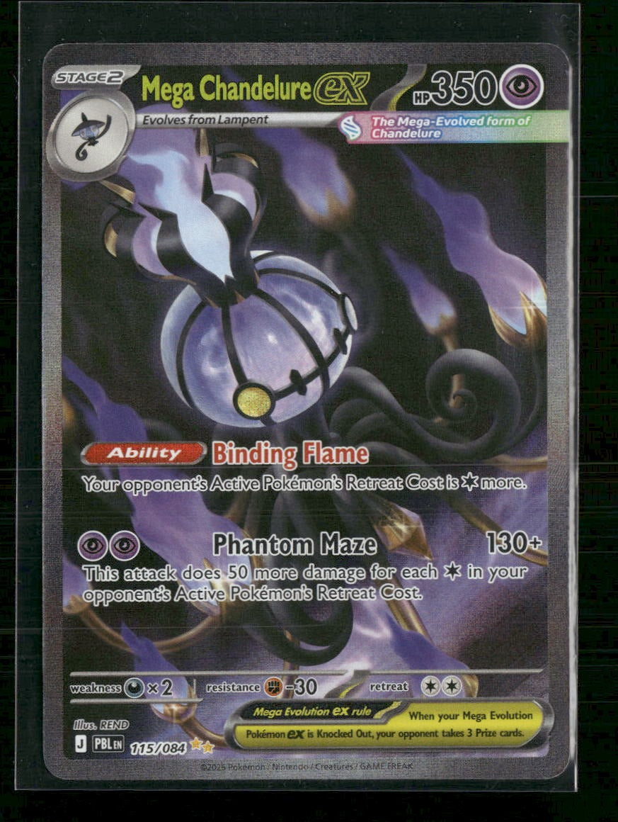 ME05: Pitch Black Mega Chandelure ex #115/084