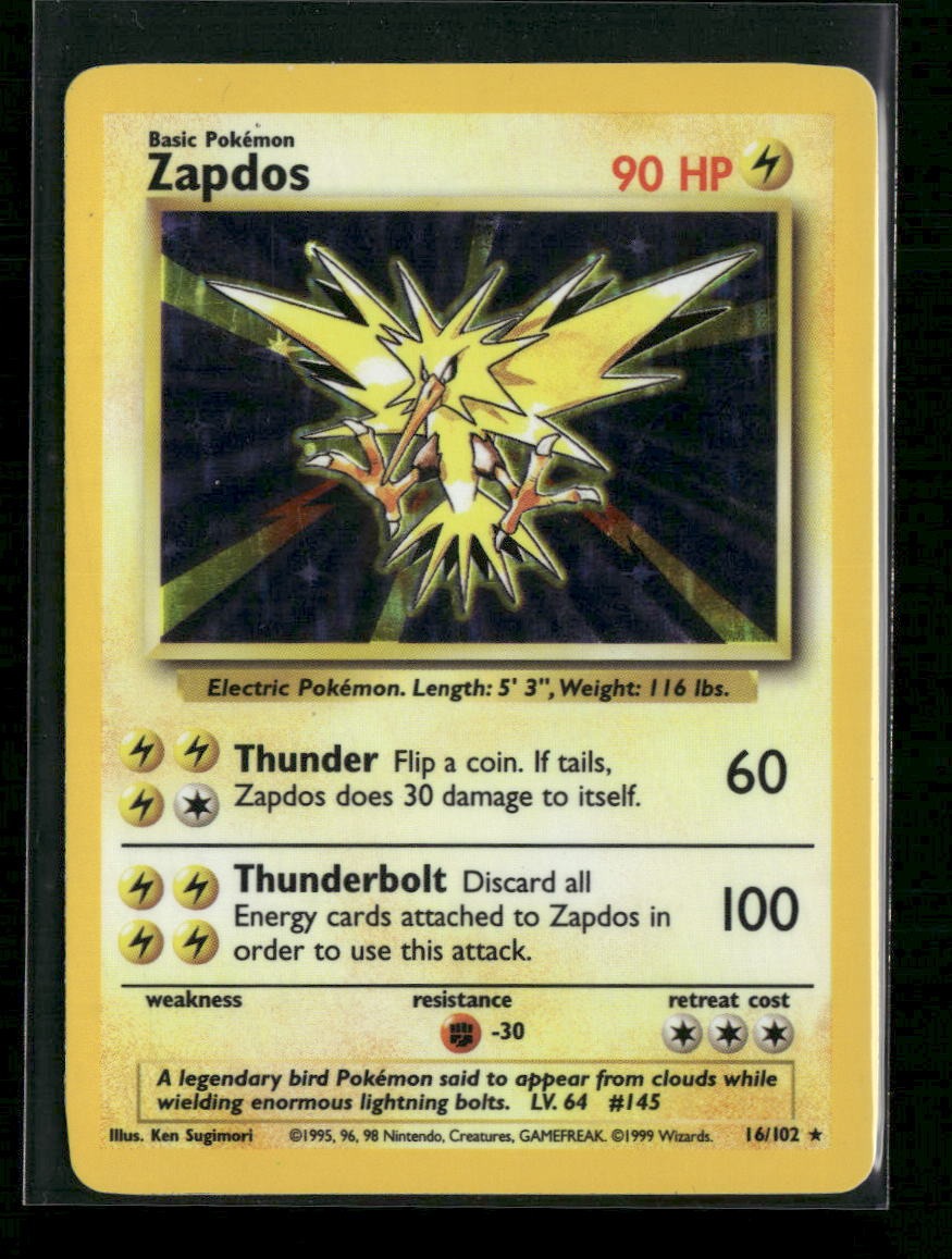 Base Set Zapdos #016/102