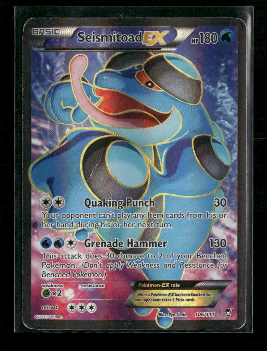 XY - Furious Fists Seismitoad EX (106 Full Art) #106/111 (Damaged)