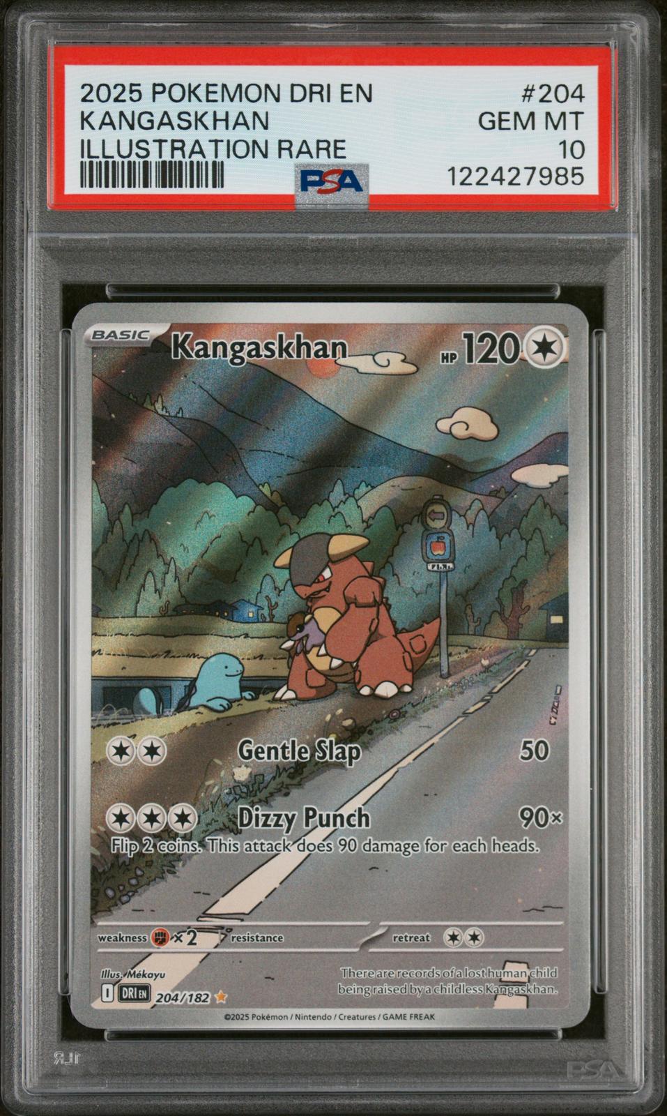 2025 Pokemon Dri En-Destined Rivals Illustration Rare Kangaskhan 10 PSA #204