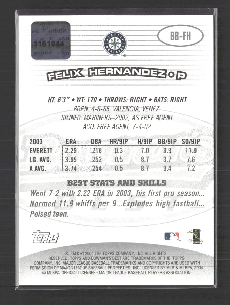 2004 Bowman's Best Felix Hernandez RC AU #BB-FH