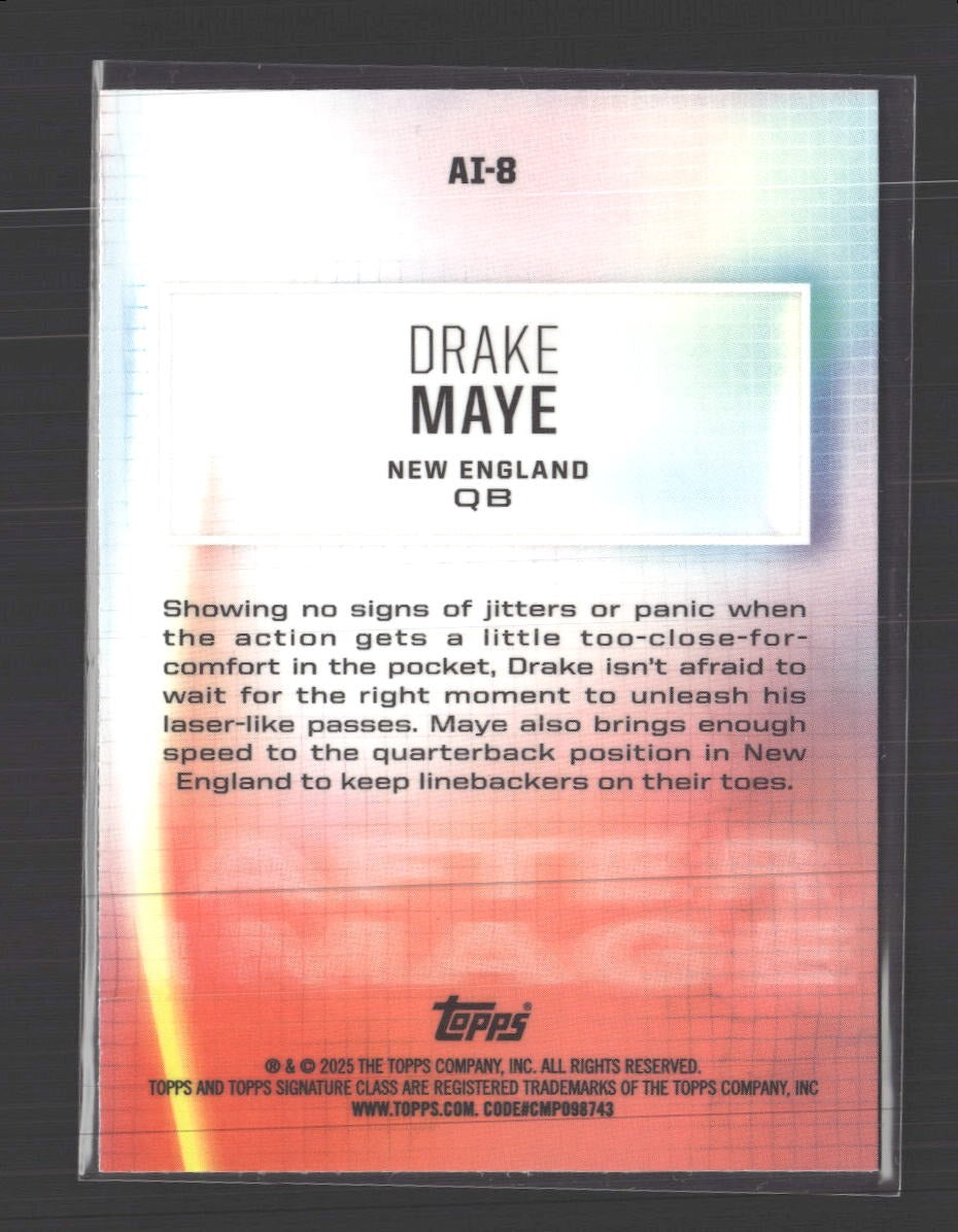 2024 Topps Signature Class After Image Teal Drake Maye #/225 #AI-8