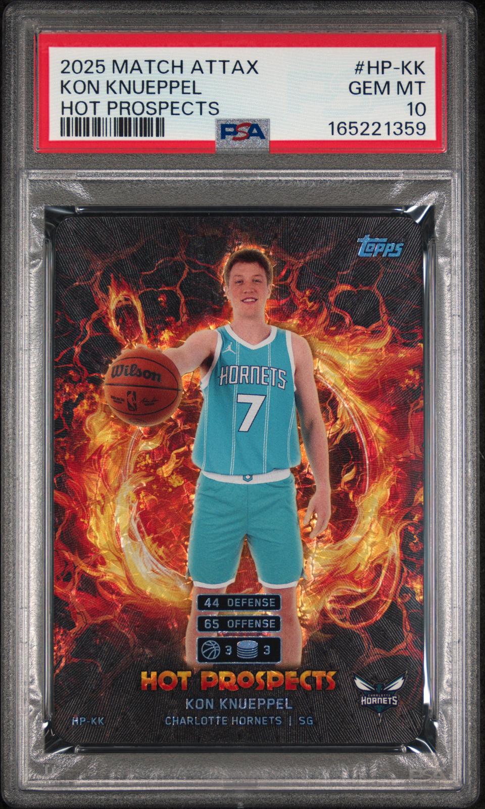 2025 Topps Match Attax Hot Prospects Kon Knueppel 10 PSA #HP-KK