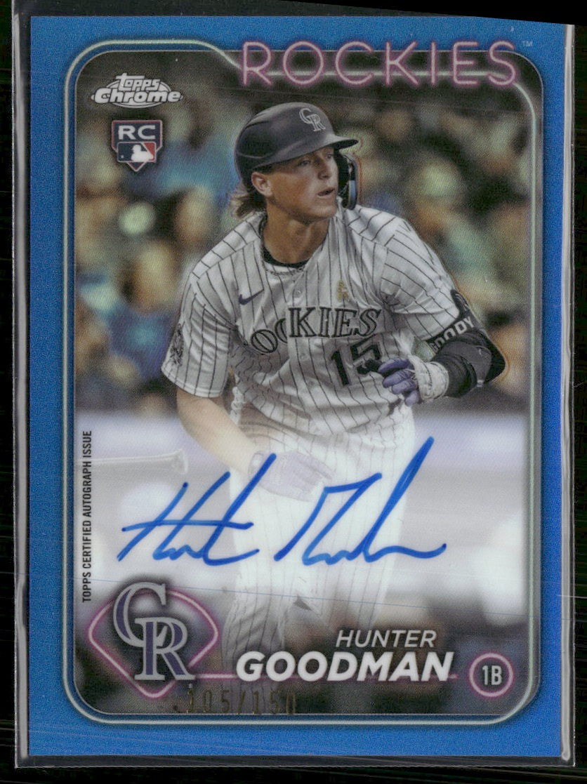 2024 Topps Chrome Rookie Auto Blue #/150 Hunter Goodman AU #RA-HG