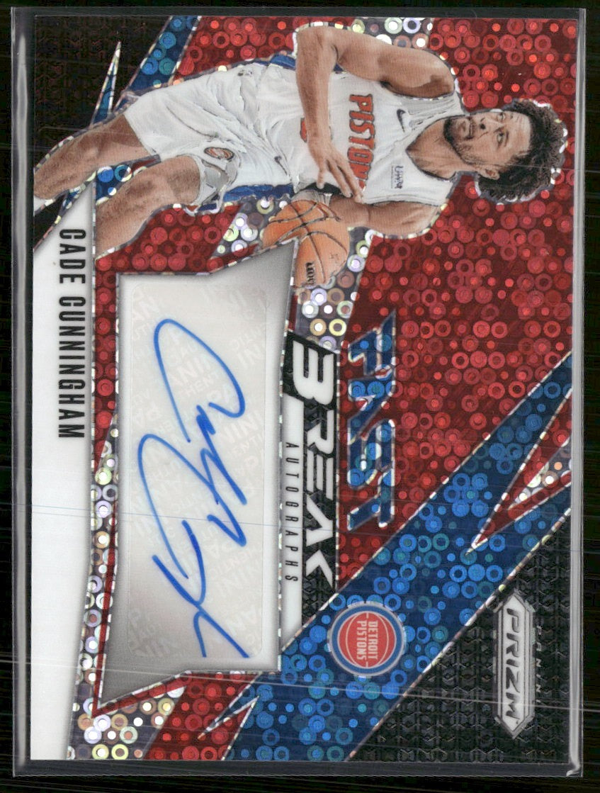 2024-25 Panini Prizm Fast Break Auto Prizm Red Cade Cunningham #/99 AU #FB-CCP