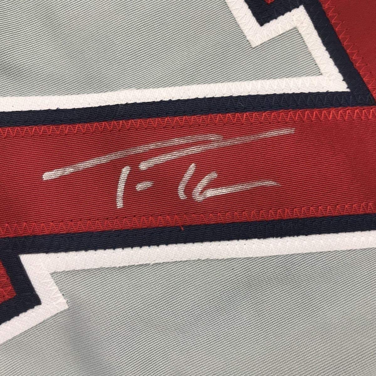 Framed Autographed/Signed Trea Turner 35x39 Washington Grey Baseball Jersey JSA COA