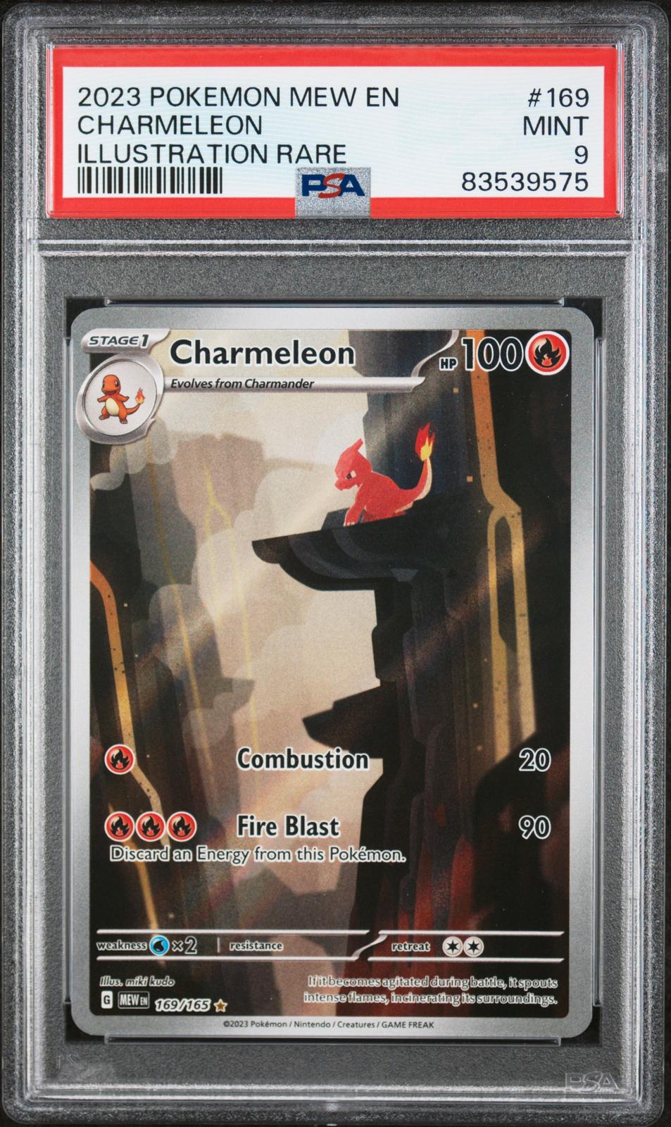 2023 Pokemon 151 Illustration Rare Charmeleon 9 PSA #169