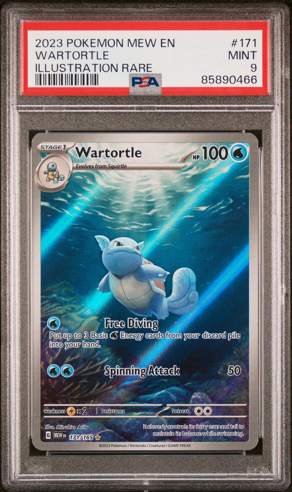 2023 Pokemon 151 Illustration Rare Wartortle 9 PSA #171