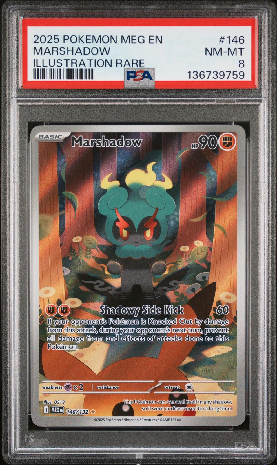 2025 Pokemon Mega Evolution Illustration Rare Marshadow 8 PSA #146