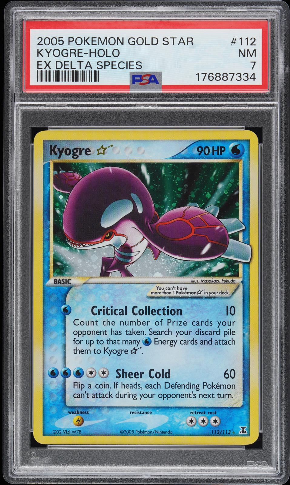 2005 Pokemon Ex Delta Species Ex Delta Species Kyogre-Holo 7 PSA #112