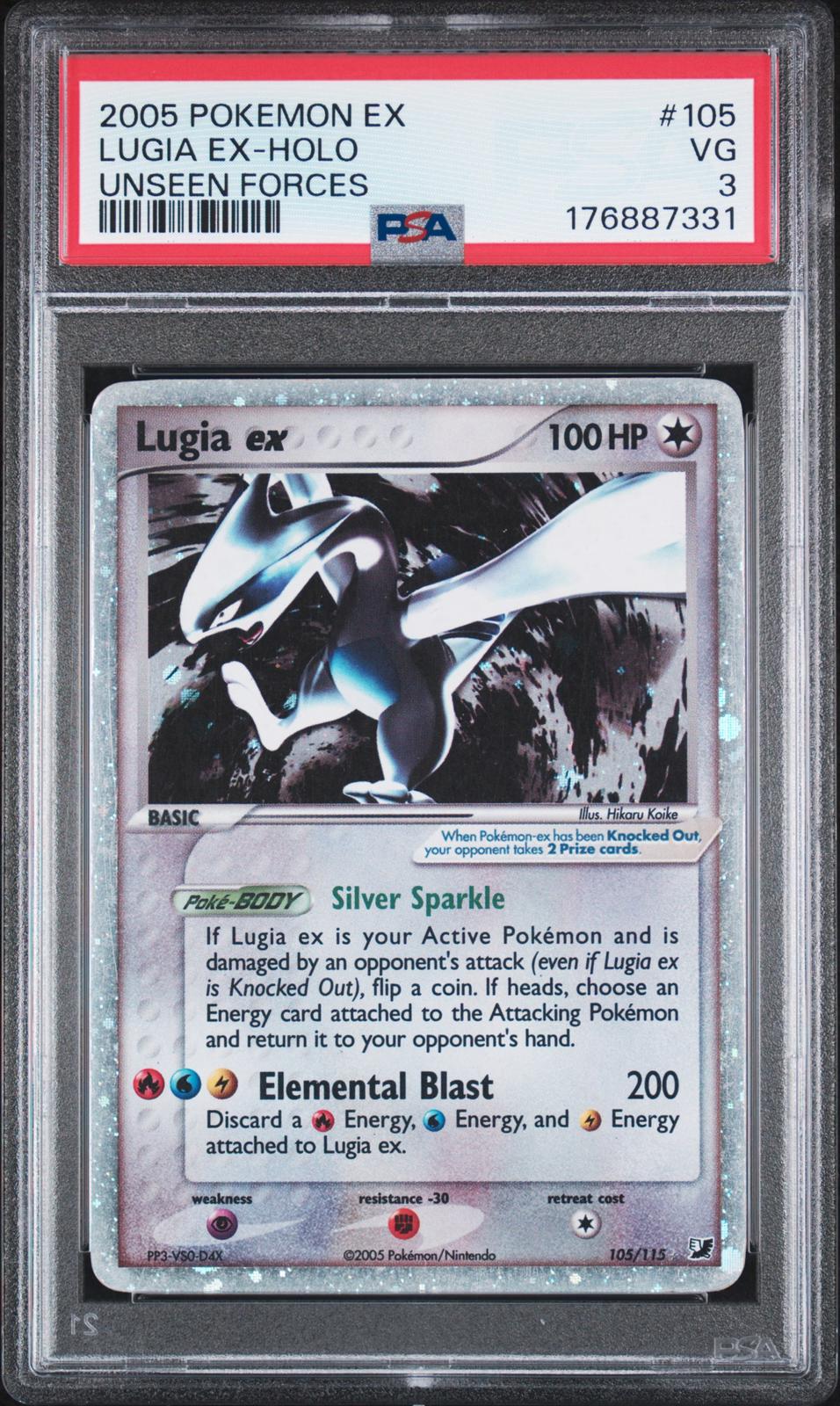 2005 Pokemon Ex Unseen Forces Unseen Forces Lugia Ex-Holo 3 PSA #105
