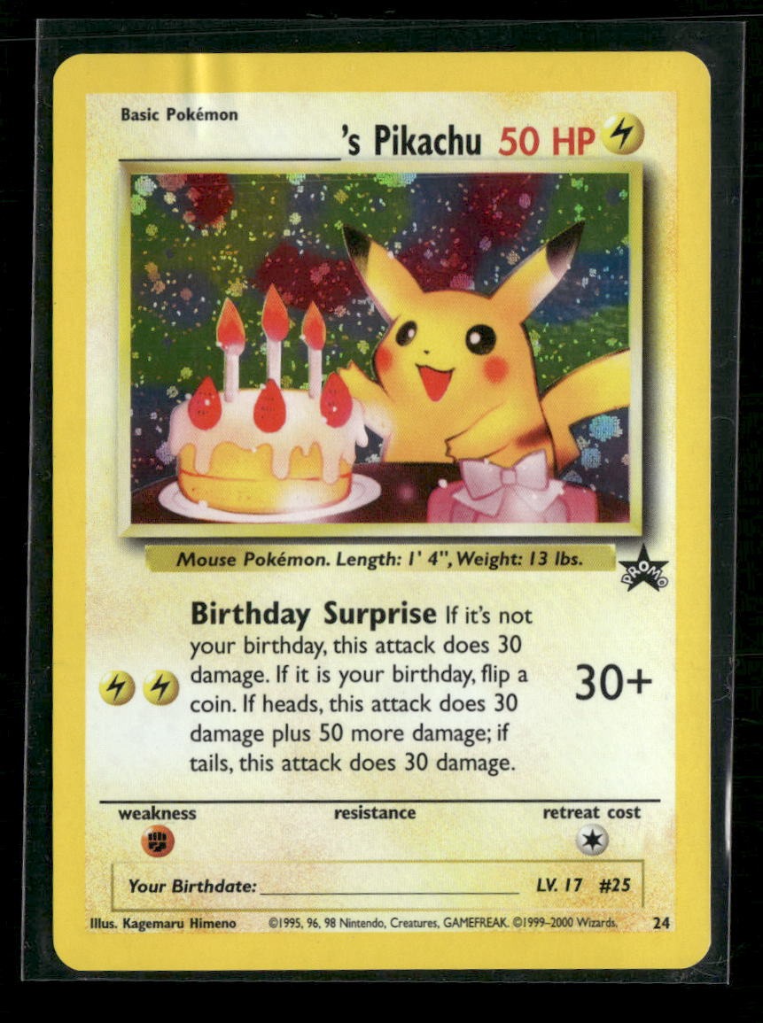 WoTC Promo ______'s Pikachu #24/53 Water Damaged