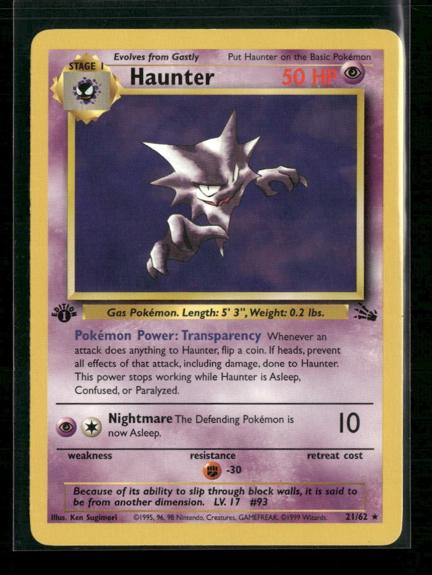 Fossil Haunter (21) 1st Edition #21/62