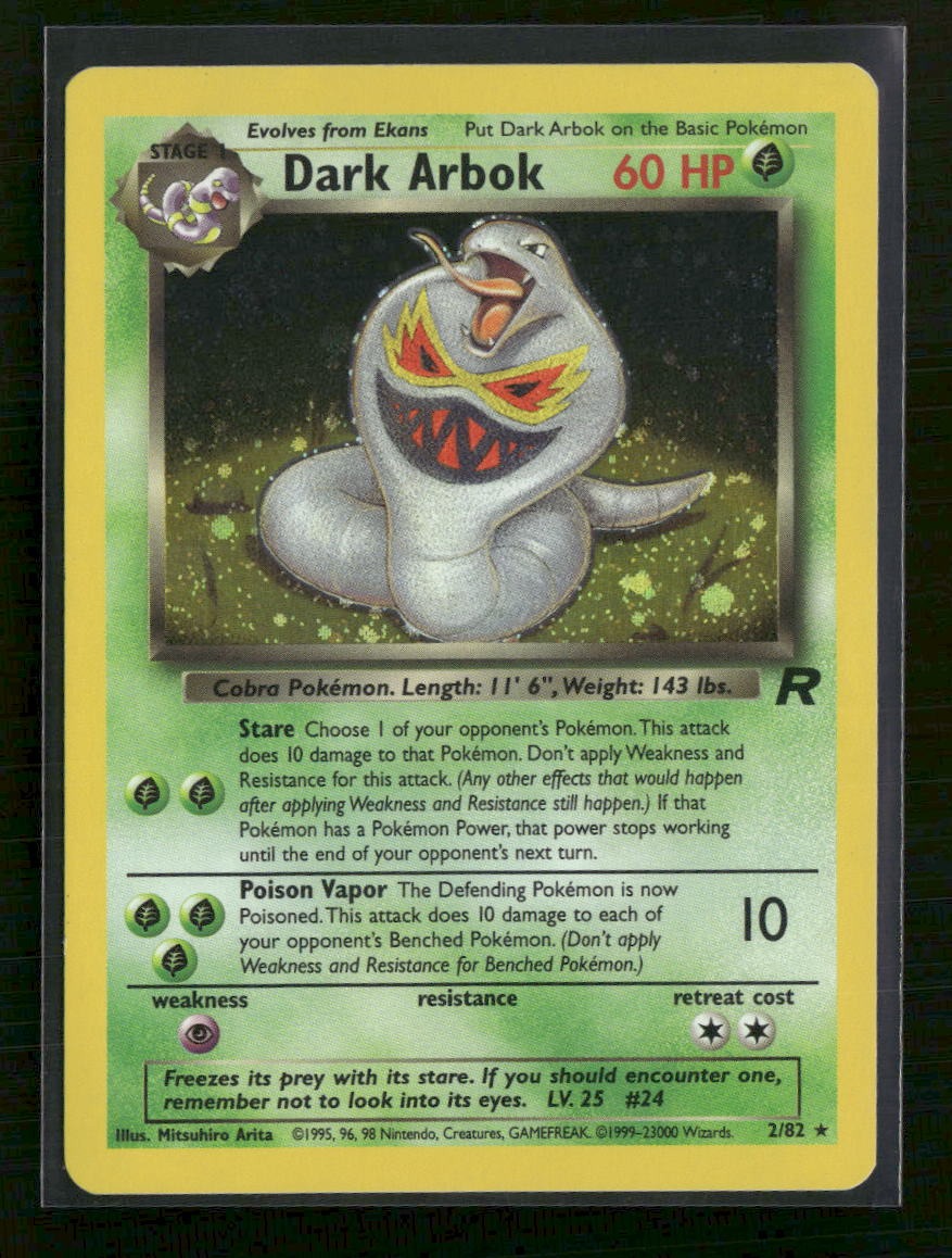 Team Rocket Dark Arbok (2) #02/82