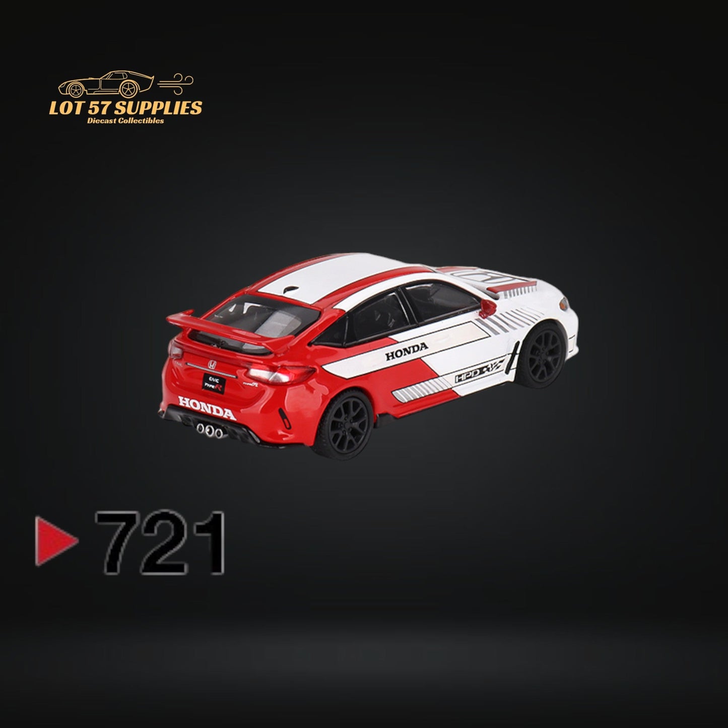 Mini-GT Honda Civic Type R 2023 Pace Car White 1:64