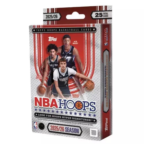 2025-26 Topps NBA Hoops Trading Card Hanger Box