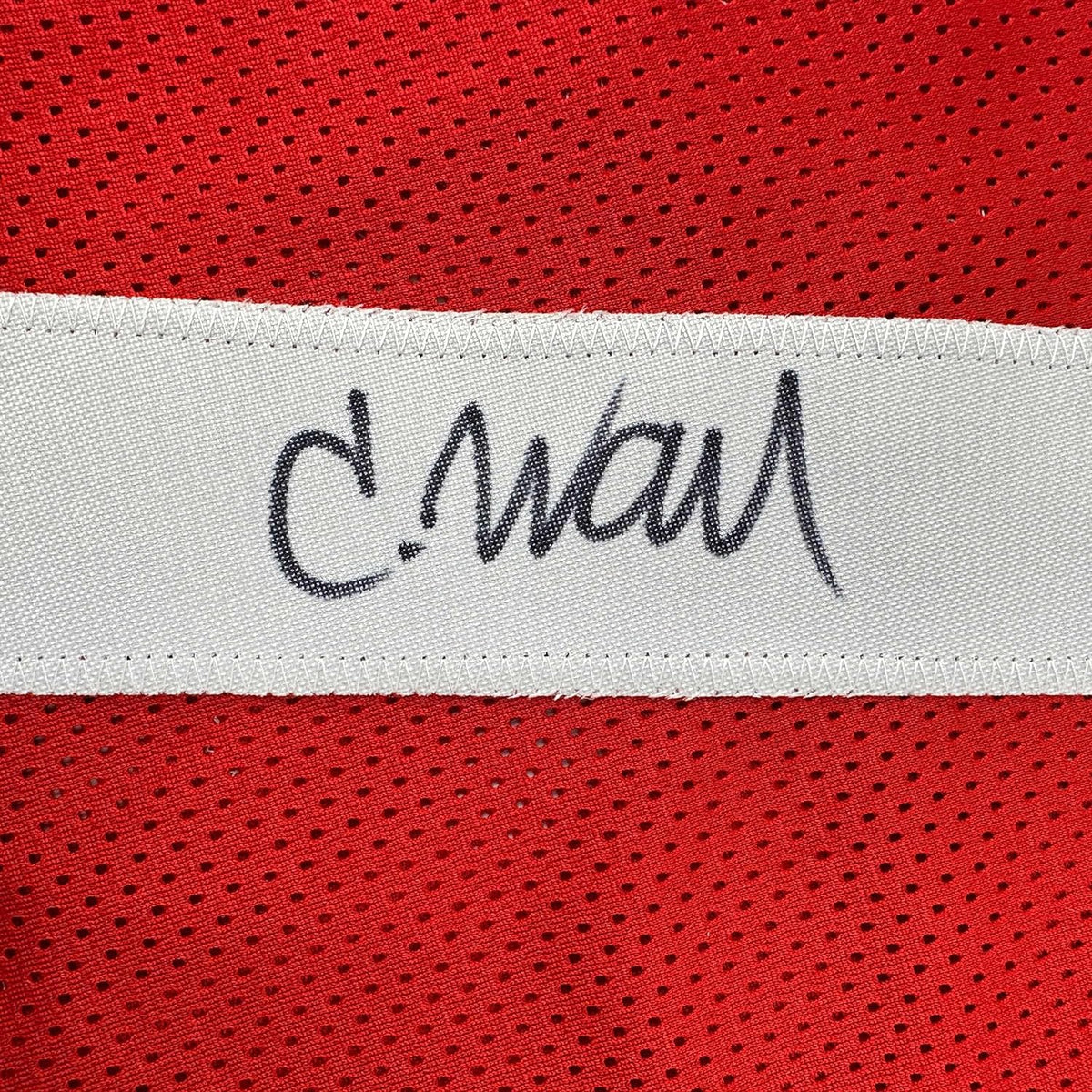 Framed Autographed/Signed Charvarius Ward 35x39 San Francisco Red Football Jersey Beckett BAS COA