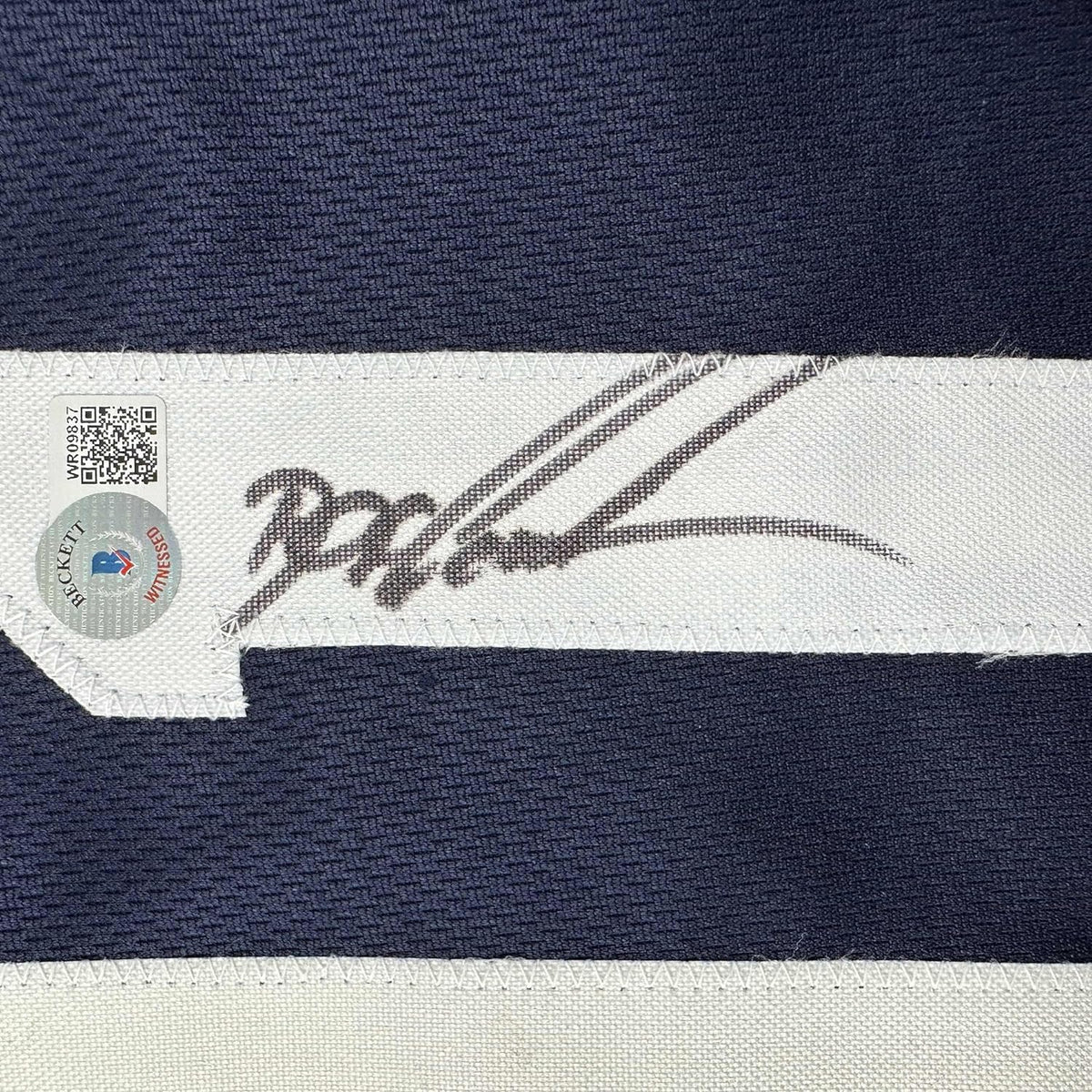 Framed Autographed/Signed Dwight Doc Gooden 35x39 New York Blue Baseball Jersey Beckett BAS COA