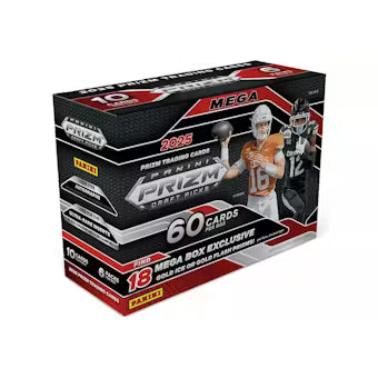 2025 Panini Prizm Draft Picks Football Mega Box (Red Ice and Red Flash)