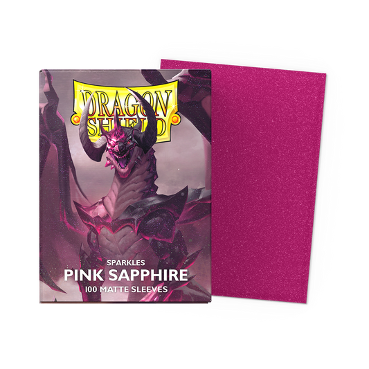 Dragon Shield Matte Sparkles Sleeves - Pink Sapphire (100-Pack)