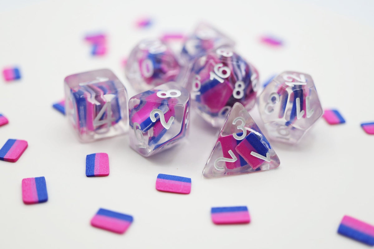 Foam Brain Games Pride Flag RPG Dice Set