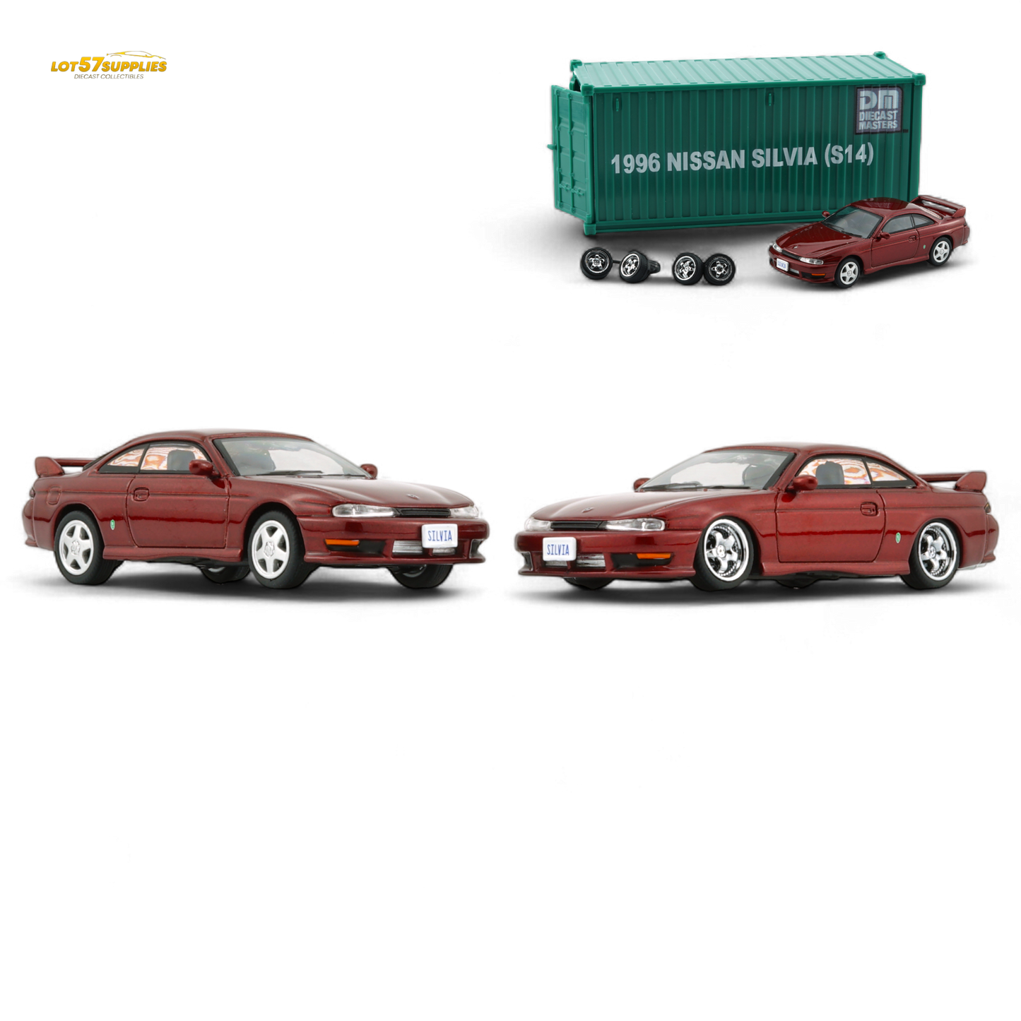 BM Creations Nissan Silvia S14 RED RHD 1:64