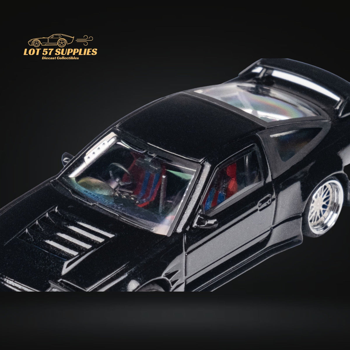 MicroTurbo 180SX Type X Metallic Black 1:64