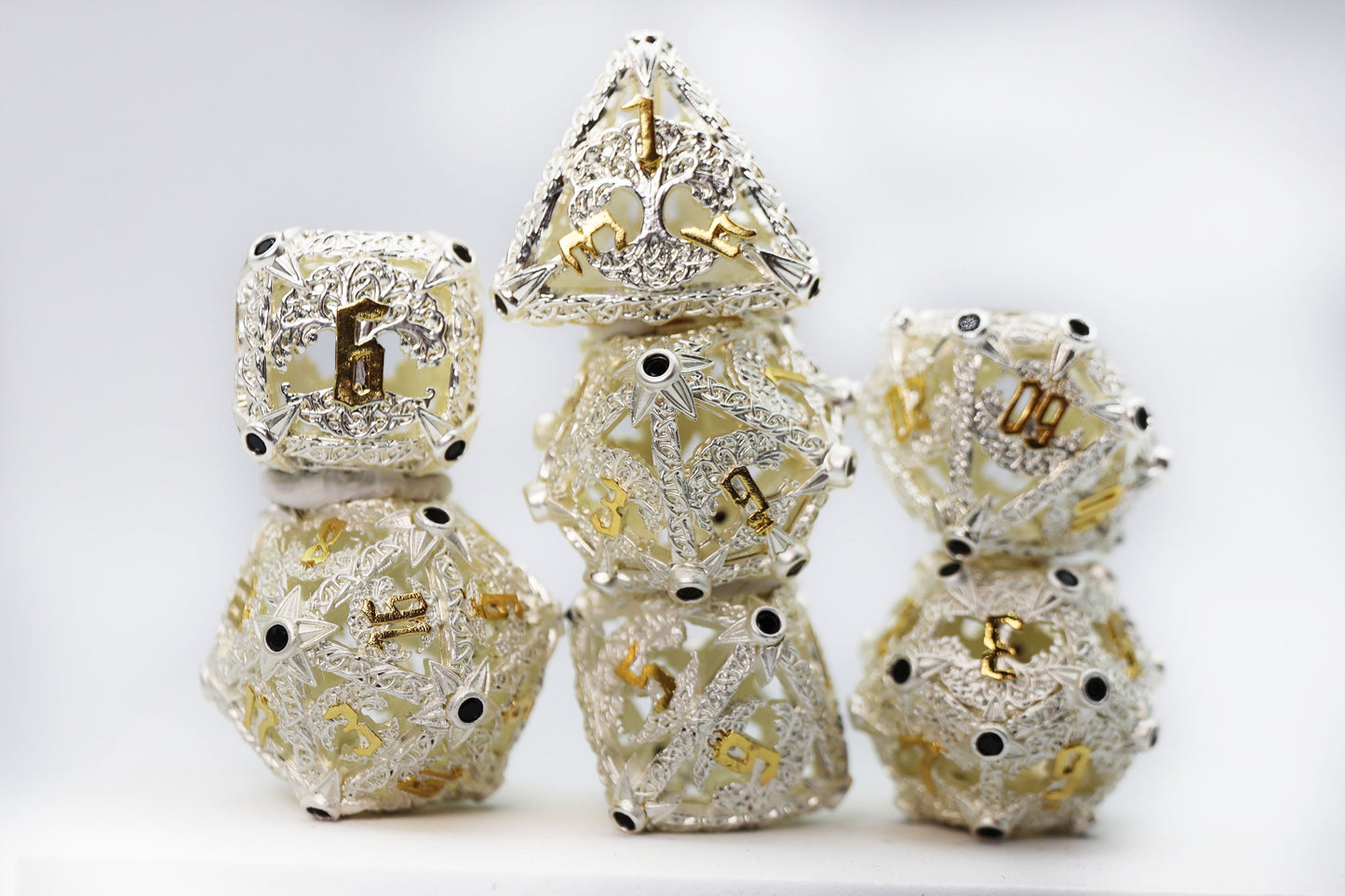 Trees of Virtue: Tree of Mercy - Hollow Metal RPG Dice Set