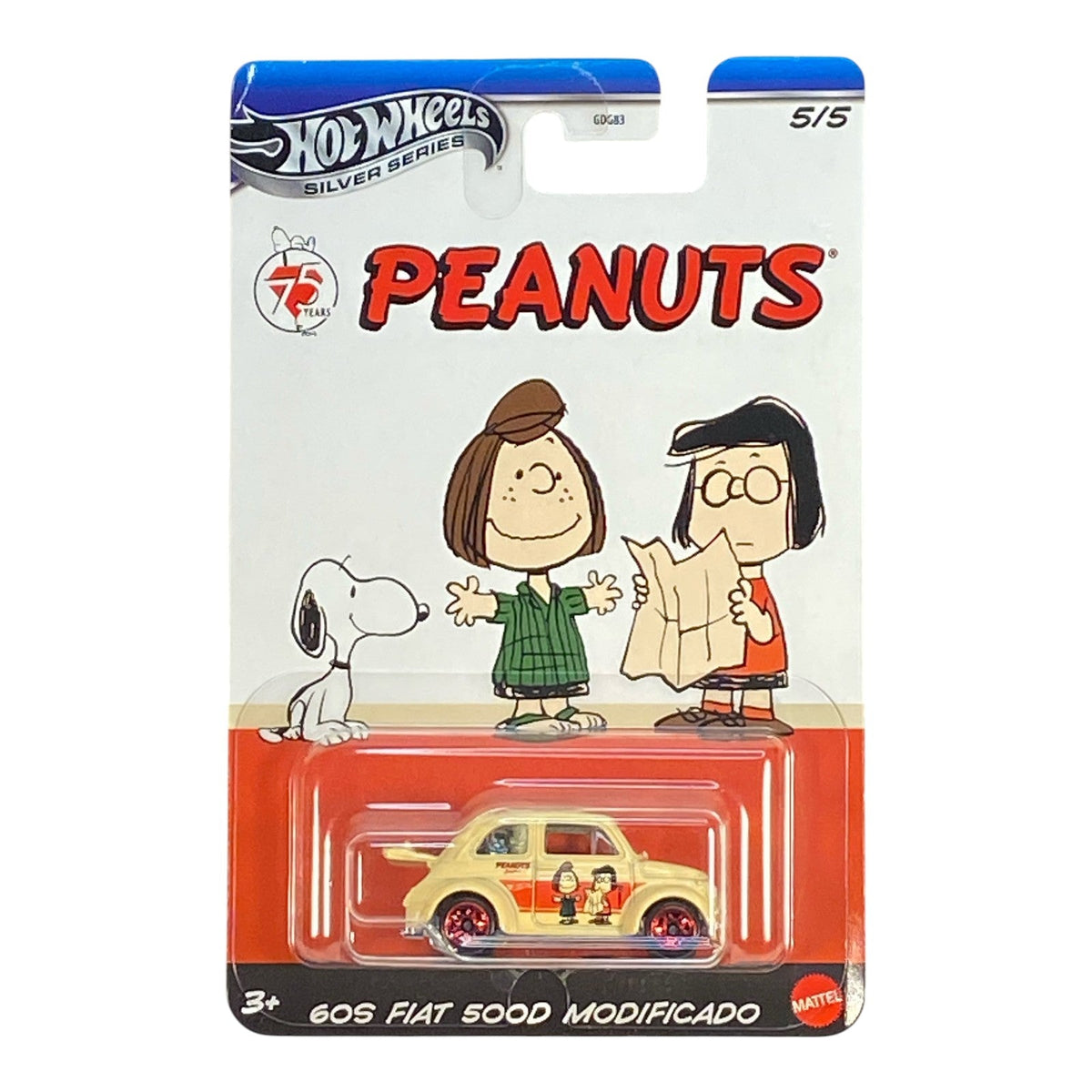 Hot Wheels 60's Fiat 500D Modificado - Silver Series Peanuts 75 Years 5/5