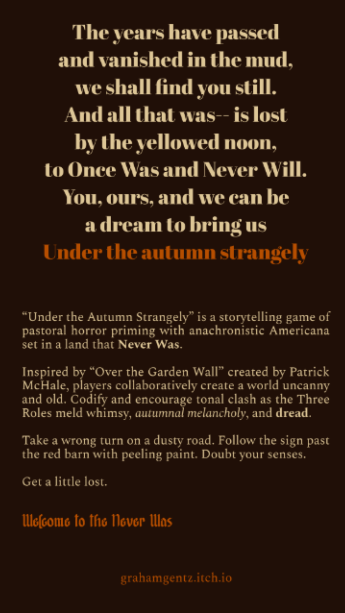 Under the Autumn Strangely