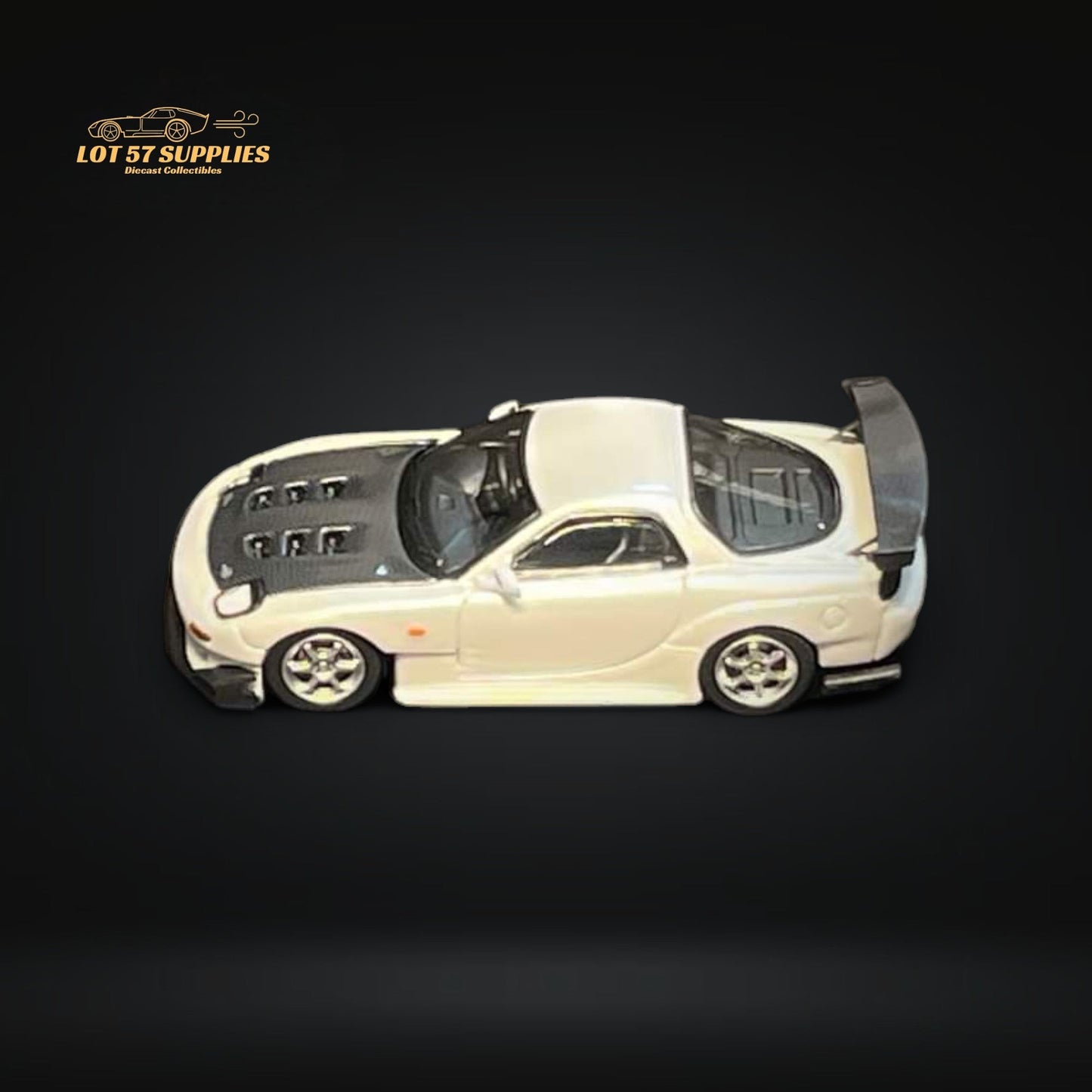 123 Hobby Mazda FD3S RX-7 Pearl White 1:64