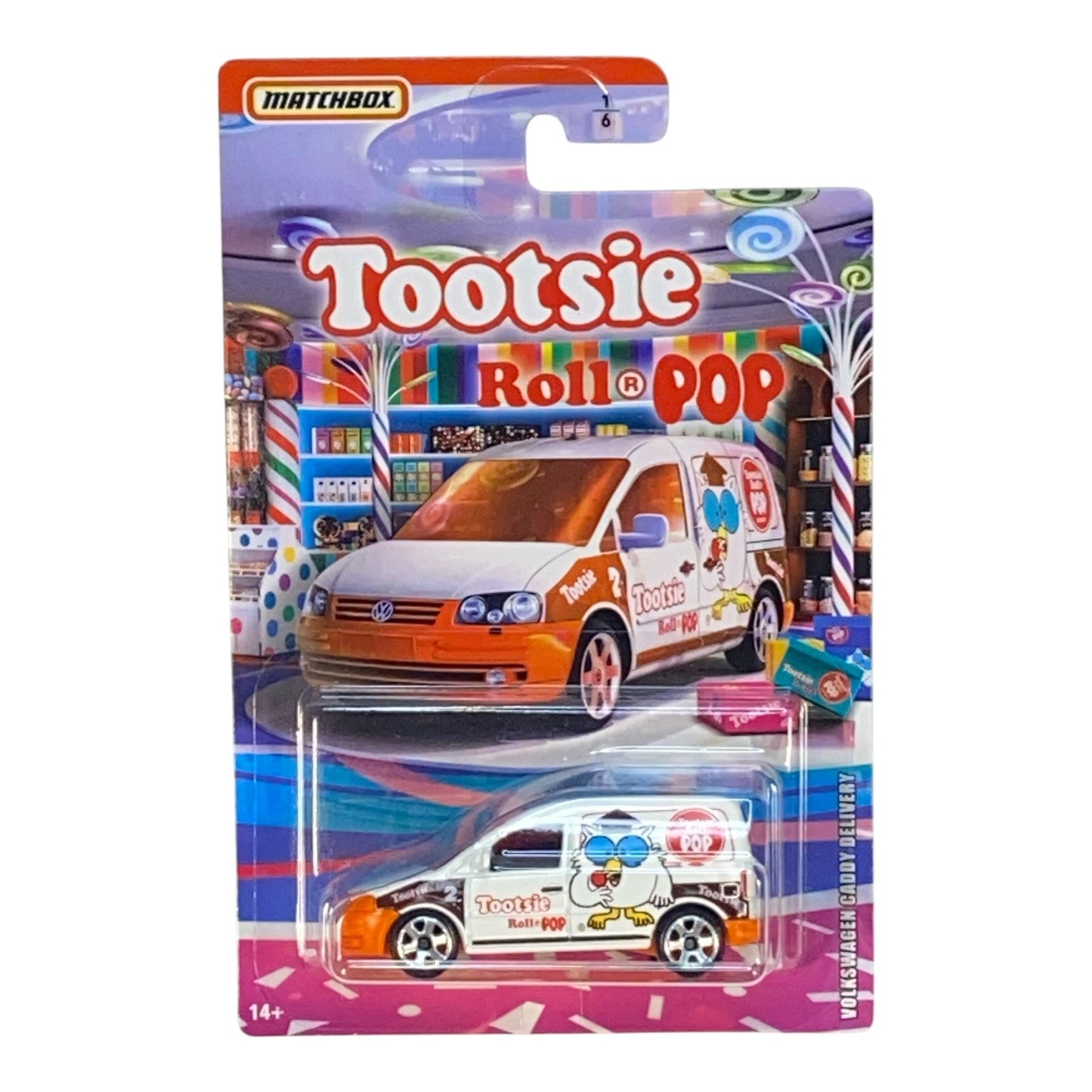 Matchbox Volkswagen Caddy Delivery "Tootsie Roll Pops" - Matchbox Candy Series 1/6