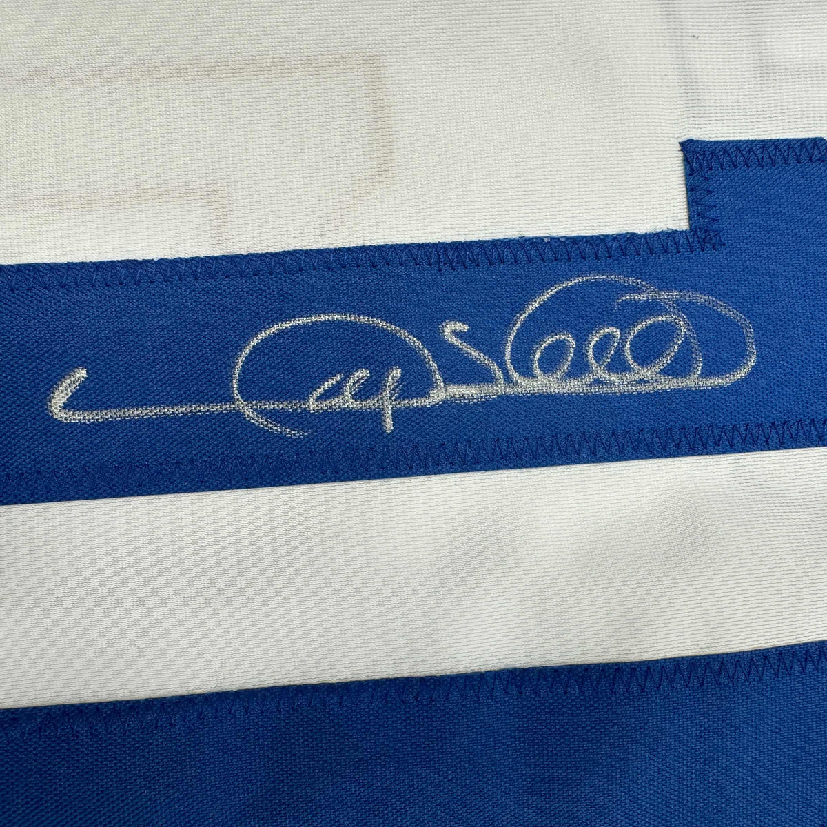 Autographed/Signed Gary Sheffield Los Angeles LA White Baseball Jersey PSA/DNA COA