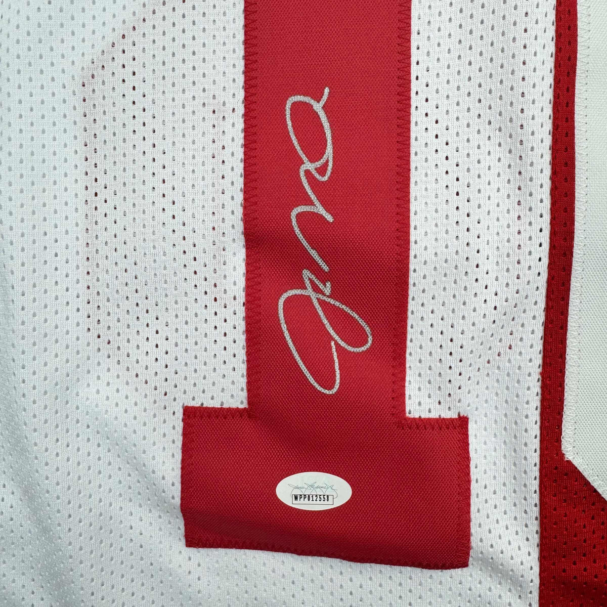 Autographed/Signed Joe Montana San Francisco Split Red/White Football Jersey JSA COA