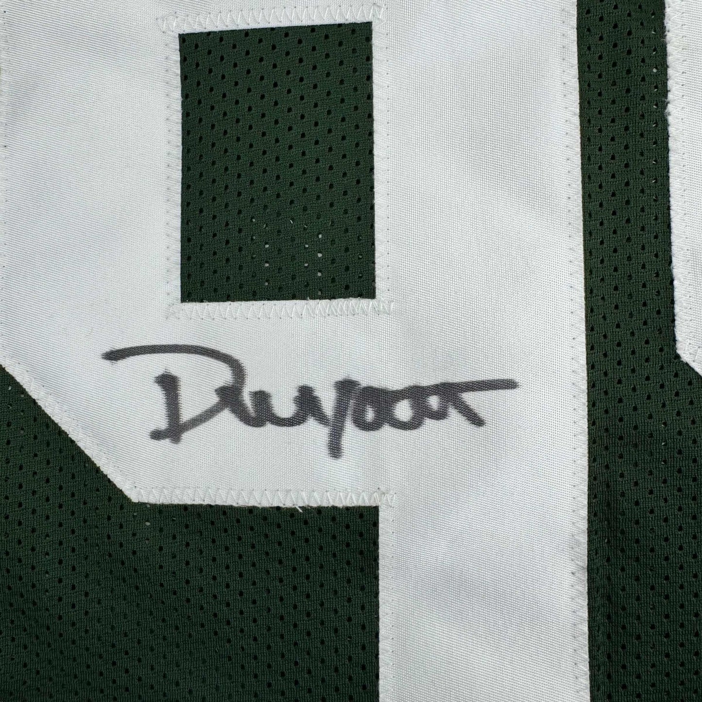 Framed Autographed/Signed Devonte Wyatt 35x39 Green Bay Green Football Jersey JSA COA